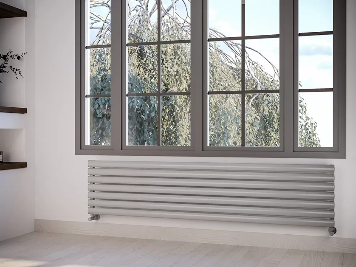 ALUMINUM HORIZONTAL RADIATOR BELLA HRZ inaltimea 1800 mm. latimea 286 mm. negru mat