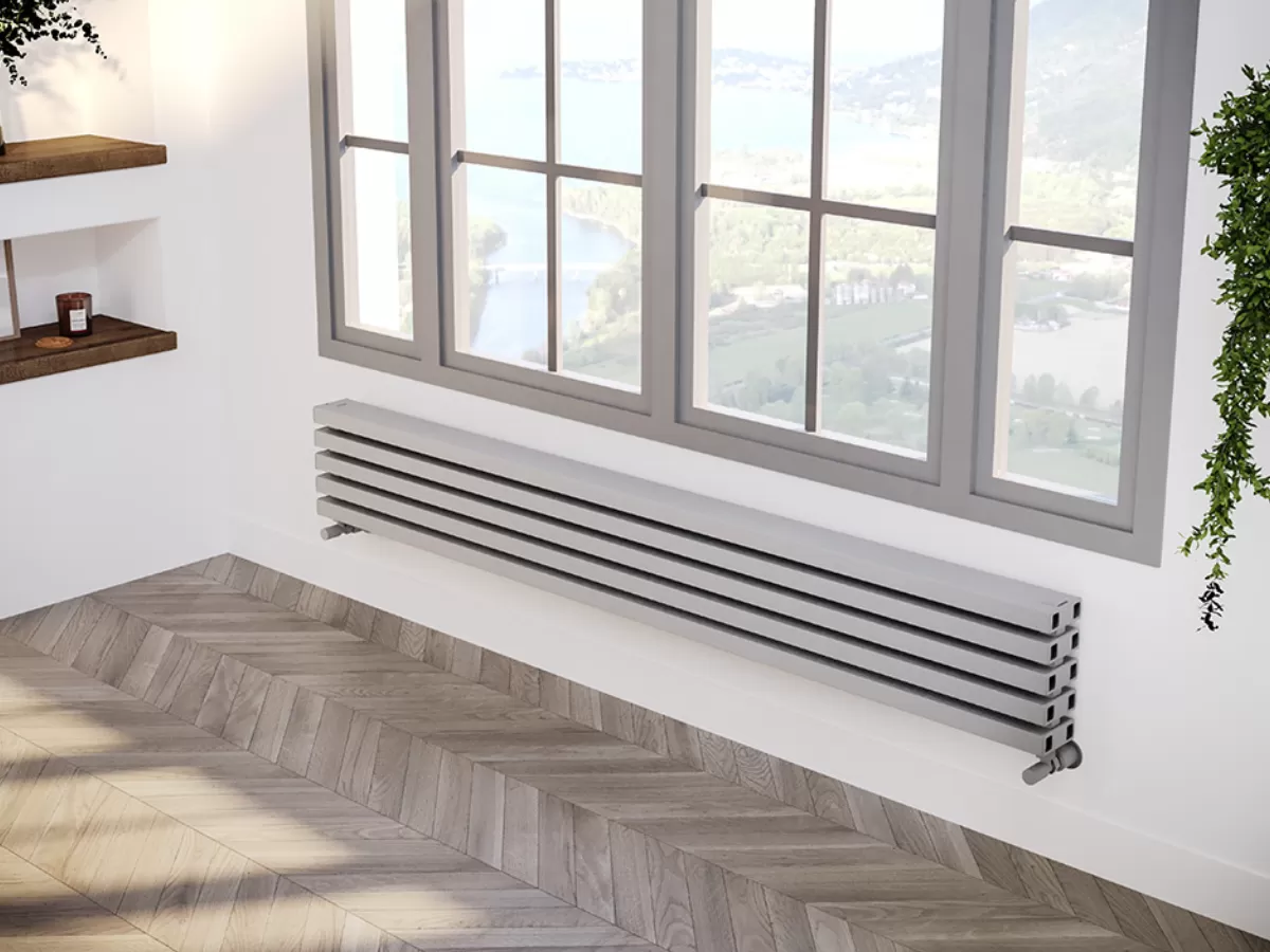 ALUMINUM HORIZONTAL RADIATOR LAPIS HRZ inaltimea 800 mm. latimea 311 mm. alb mat