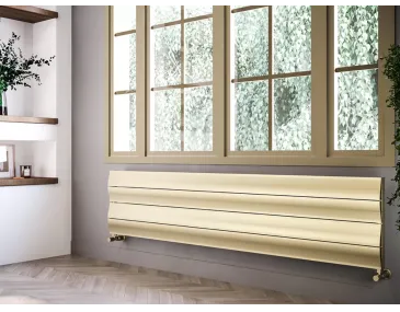 ALUMINUM HORIZONTAL RADIATOR AMAZONITE HRZ inaltimea 1500 mm. latimea 412 mm. negru mat
