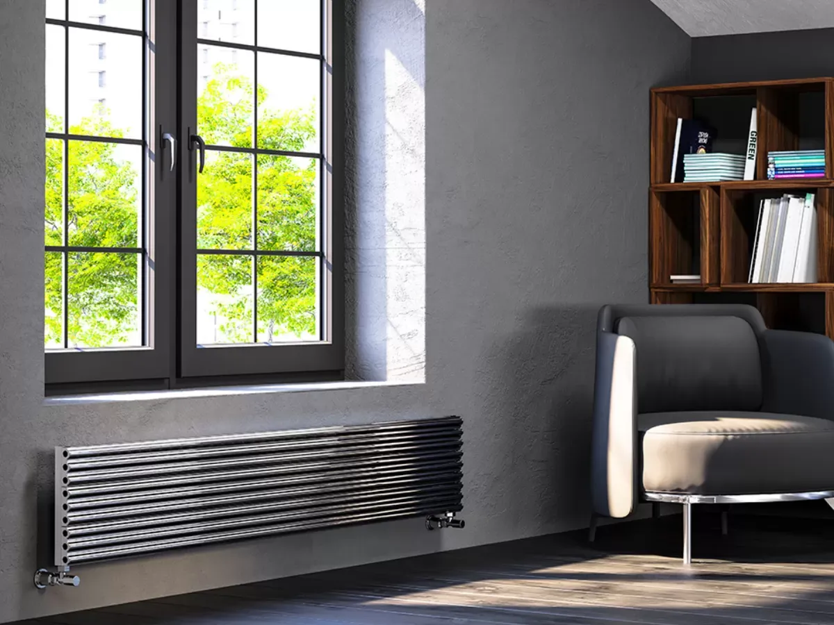 ALUMINUM HORIZONTAL RADIATOR FIONA HRZ inaltimea 800 mm. latimea 399 mm. negru mat