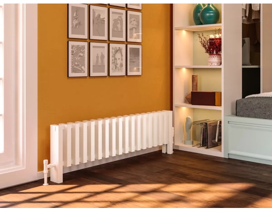 FLOOR STANDING ALUMINUM RADIATOR LAPIS LUX inaltimea 800 mm. latimea 380 mm. negru mat