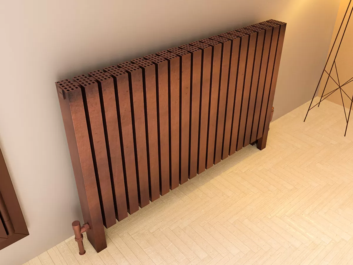 FLOOR STANDING ALUMINUM RADIATOR OPAL PLUS LUX inaltimea 300 mm. latimea 294 mm. negru mat