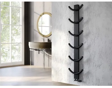 Uscător de prosoape de design LOJIMAX colecția OXY 1540x400 mm, Negru