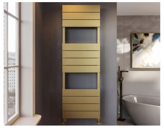Uscător de prosoape decorativ LOJIMAX, colecția BENOIT PLUS Lățime 400 mm. Înălțime 700 mm. negru mat
