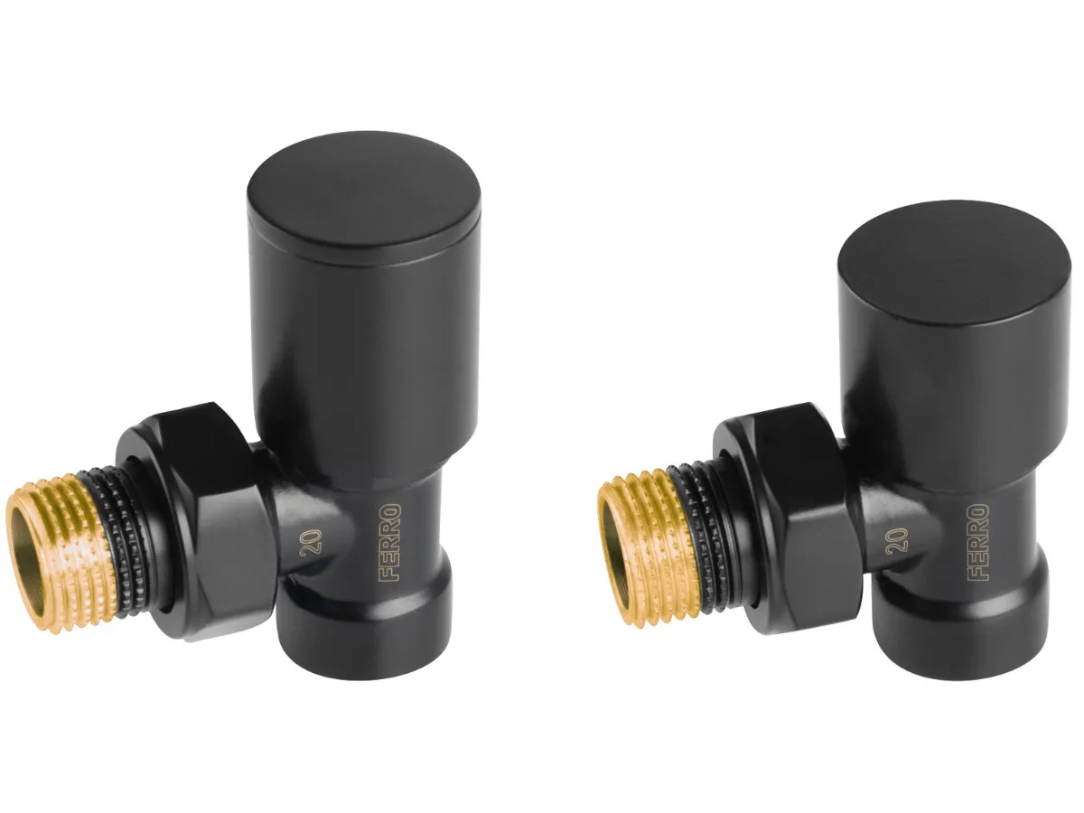 Robinet cal colt Ferro set 1/2' tur+retur Negru