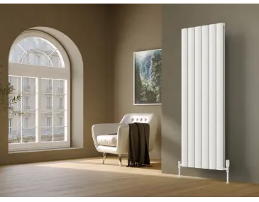 Radiator de designer LOJIMAX colecția OTIS DOUBLE 1000x516 mm, Alb
