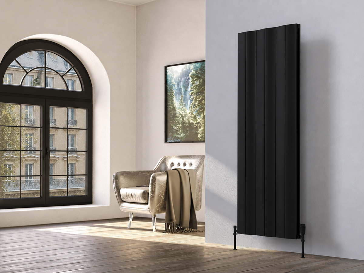 Calorifer decorativ LOJIMAX colecția AMAZONITE DOUBLE 500x1244 mm, Antracit