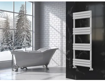 Uscător de prosoape de design LOJIMAX colecția RUBY 1000x500 mm, Alb