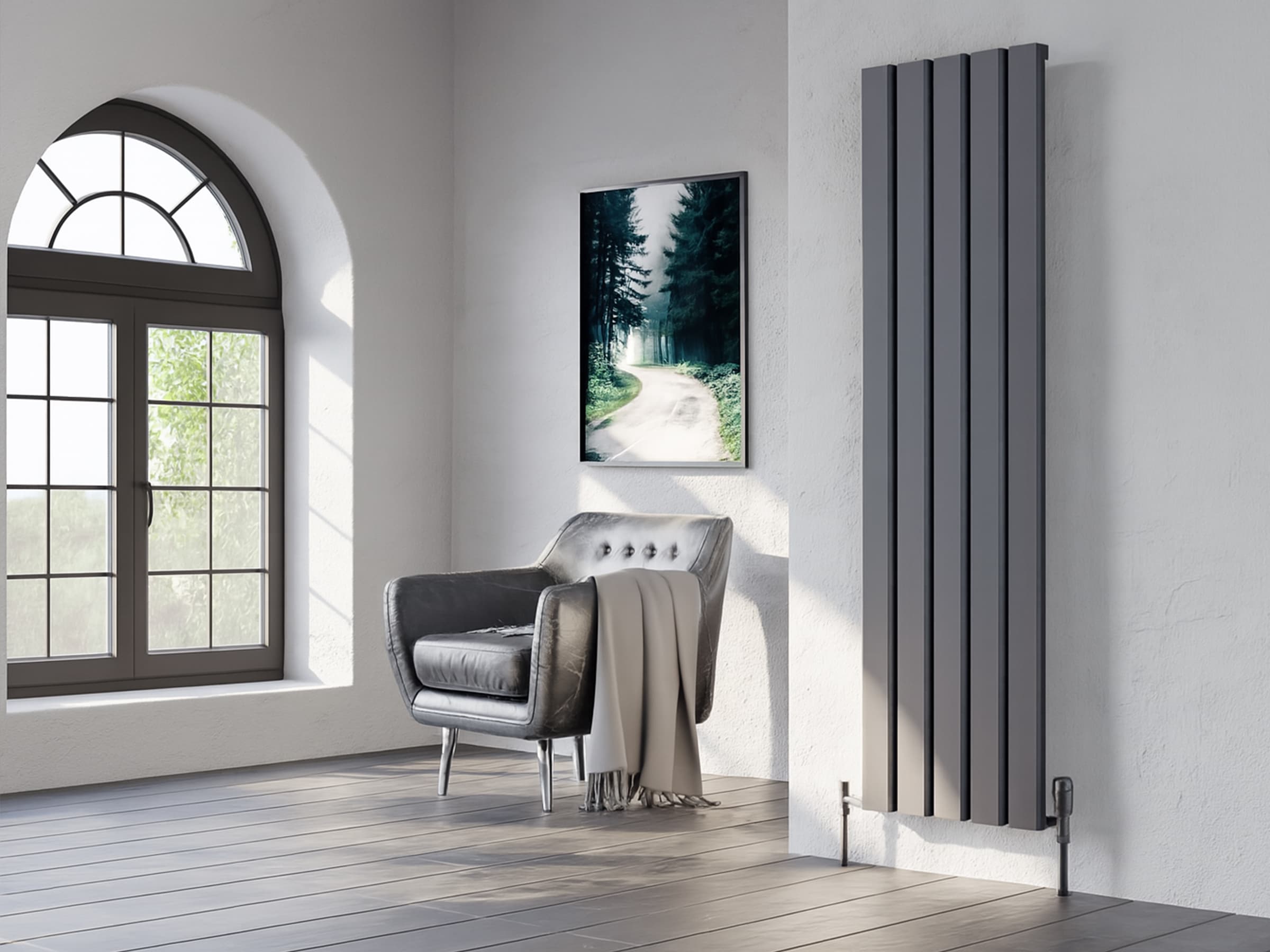 Calorifer decorativ LOJIMAX, colectia  DIAMOND высота 300 mm. ширина 296 mm. antracit mat