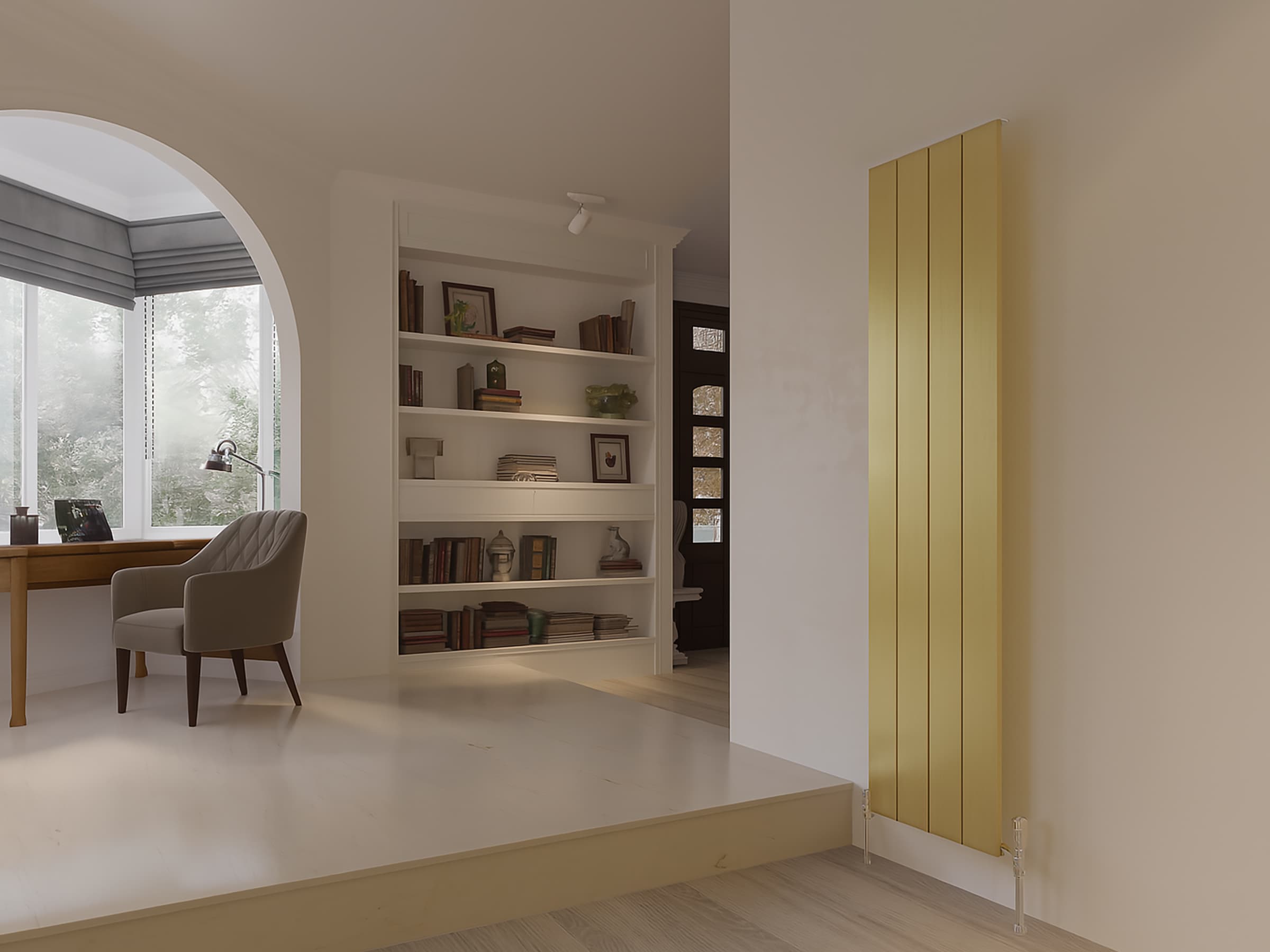 Calorifer decorativ LOJIMAX, colectia  KALSEDON высота 300 mm. ширина 660 mm. GOLD SATINE