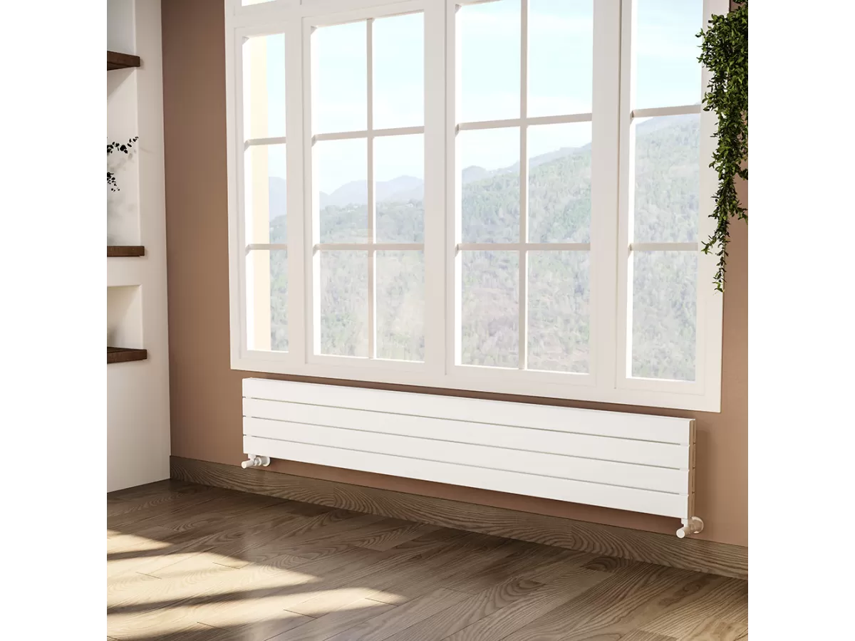ALUMINUM HORIZONTAL RADIATOR ROYAL DOUBLE HRZ inaltimea 1000 mm. latimea 218 mm. negru mat