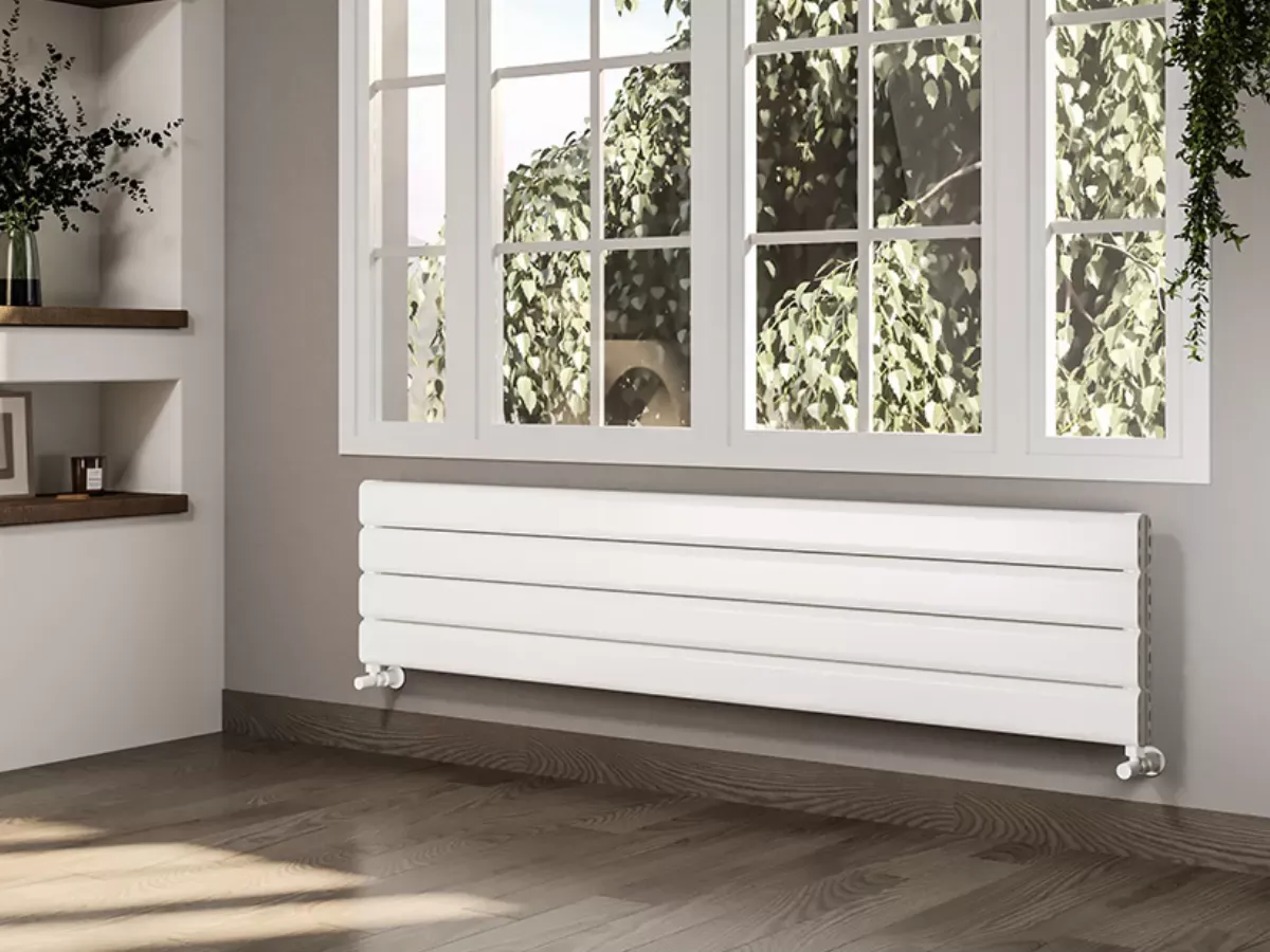 ALUMINUM HORIZONTAL RADIATOR DIAMOND DOUBLE HRZ inaltimea 1000 mm. latimea 296 mm. negru mat