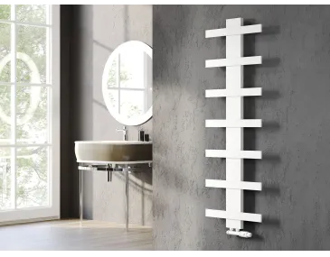 Uscător de prosoape de design LOJIMAX colecția ALBATROS STYLE 1340x450 mm, Alb