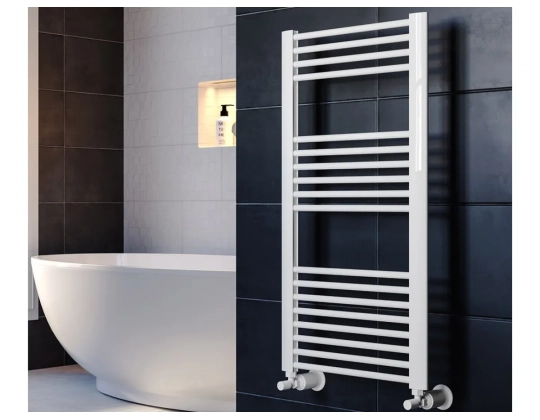 Uscător de prosoape decorativ LOJIMAX, colecția LODOS PLUS Lățime 400 mm. Înălțime 1200 mm. negru mat