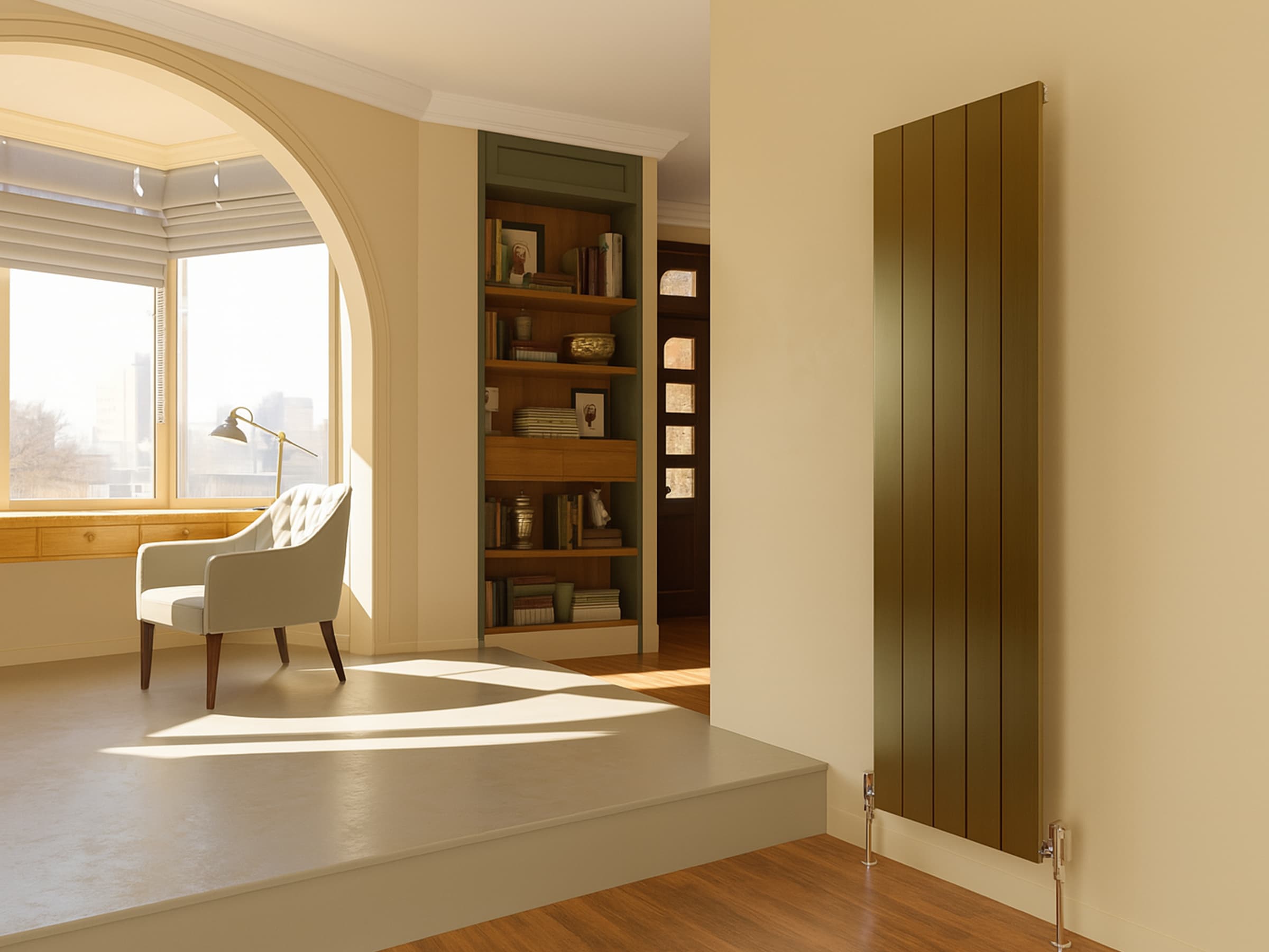 Дизайнерский радиатор LOJIMAX коллекция KALSEDON 1600x375 мм, BRONZE SATIN