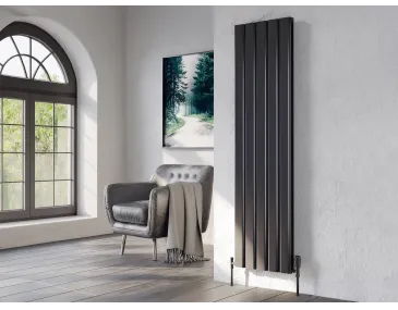 Calorifer decorativ LOJIMAX colecția DIAMOND DOUBLE 1400x496 mm, Negru