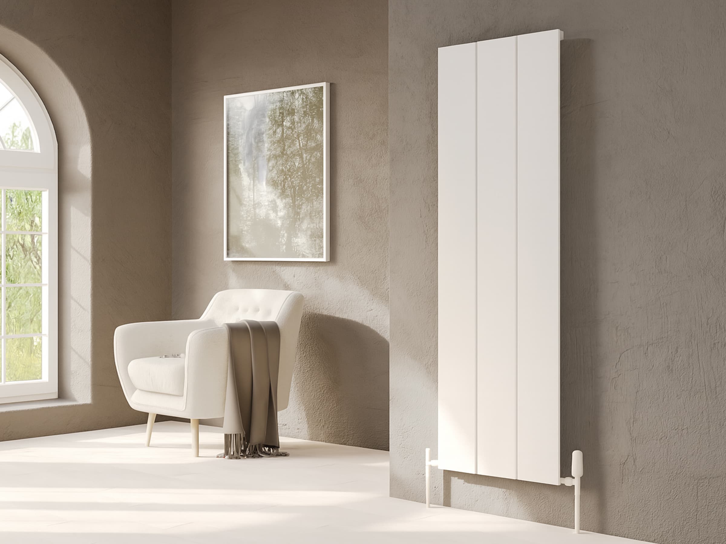 Calorifer decorativ LOJIMAX, colectia  NISH inaltimea 200 mm. latimea 404 mm. alb mat