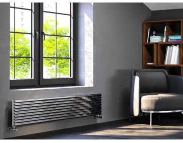 ALUMINUM HORIZONTAL RADIATOR FIONA HRZ inaltimea 800 mm. latimea 399 mm. negru mat