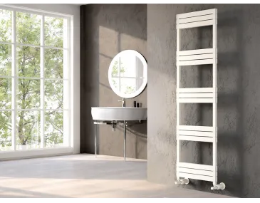 Uscător de prosoape de design LOJIMAX colecția ELEGANT 1400x500 mm, Alb