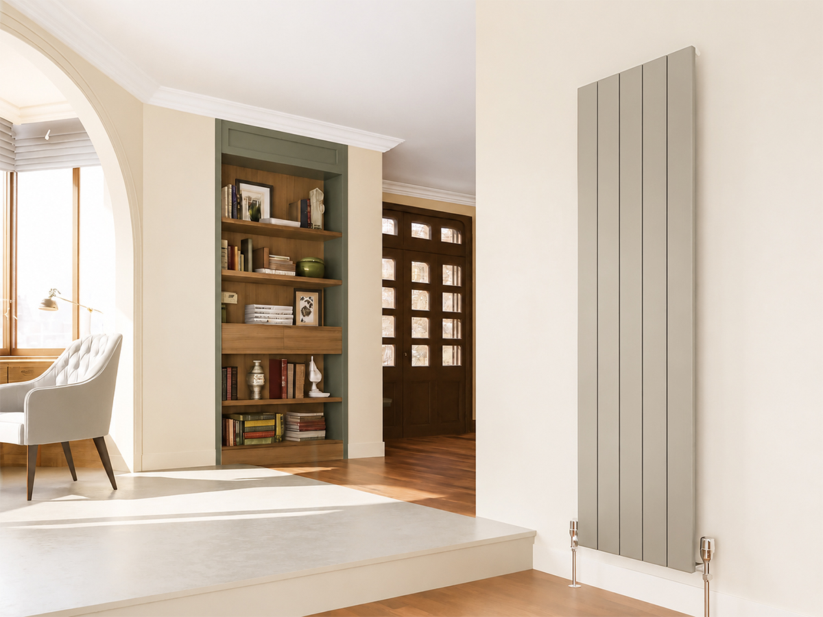 Calorifer decorativ LOJIMAX colecția KALSEDON 1800x470 mm, INOX SATIN