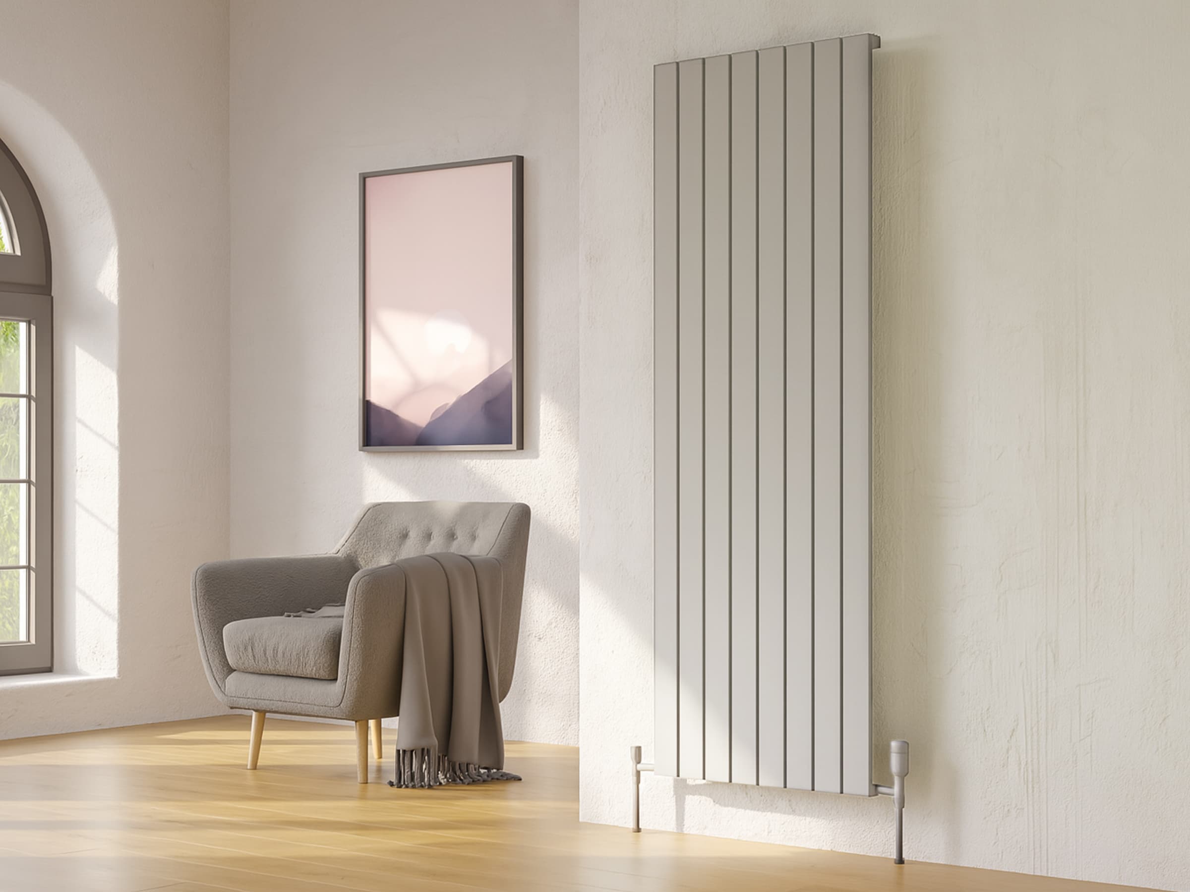 Calorifer decorativ LOJIMAX, colectia  ROYAL высота 300 mm. ширина 218 mm. RAL luciu Lemon