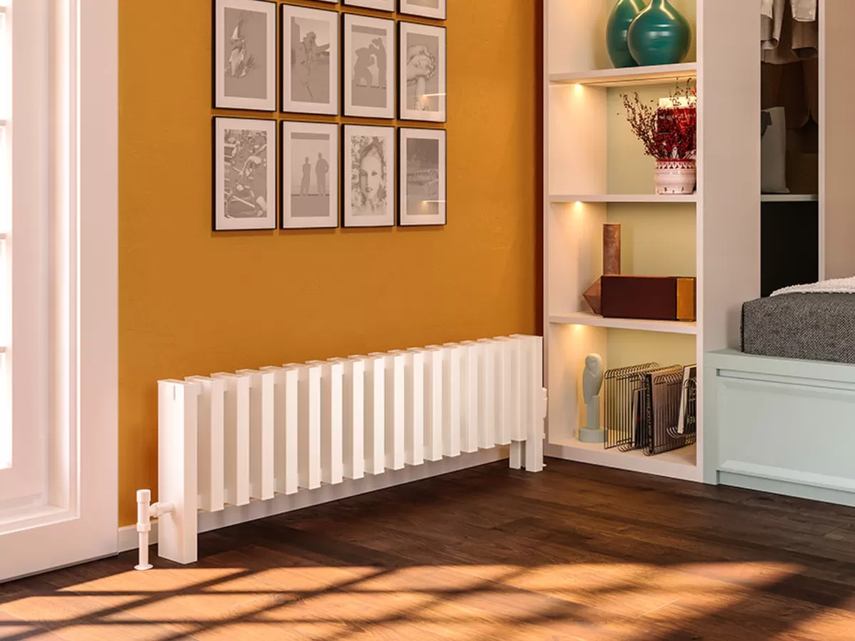 FLOOR STANDING ALUMINUM RADIATOR LAPIS LUX inaltimea 800 mm. latimea 380 mm. negru mat