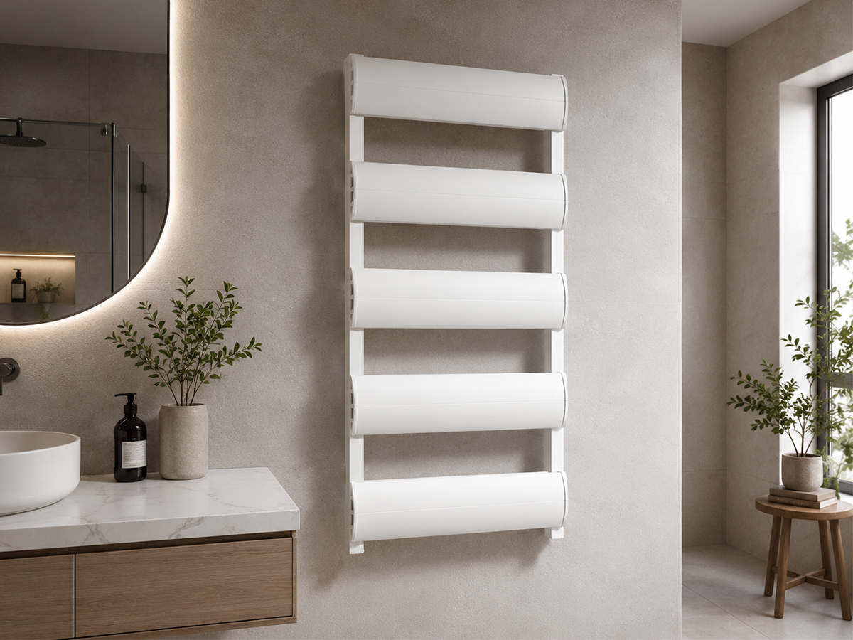 Uscător de prosoape de design LOJIMAX colecția WALDO 600x1000 mm, Alb