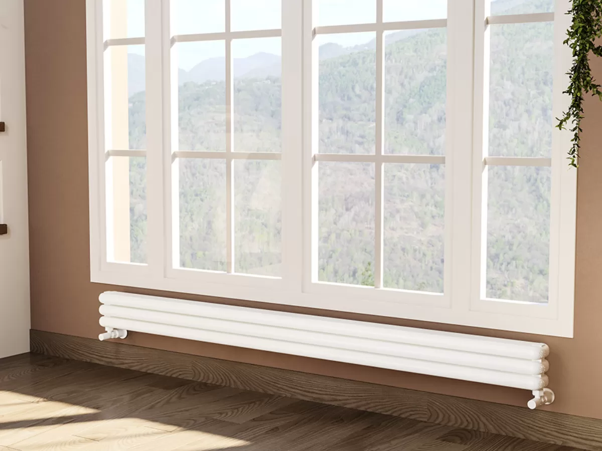 ALUMINUM HORIZONTAL RADIATOR RETRO PLUS HRZ inaltimea 800 mm. latimea 270 mm. negru mat