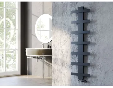 Uscător de prosoape de design LOJIMAX colecția ALBATROS STYLE 1540x450 mm, Negru