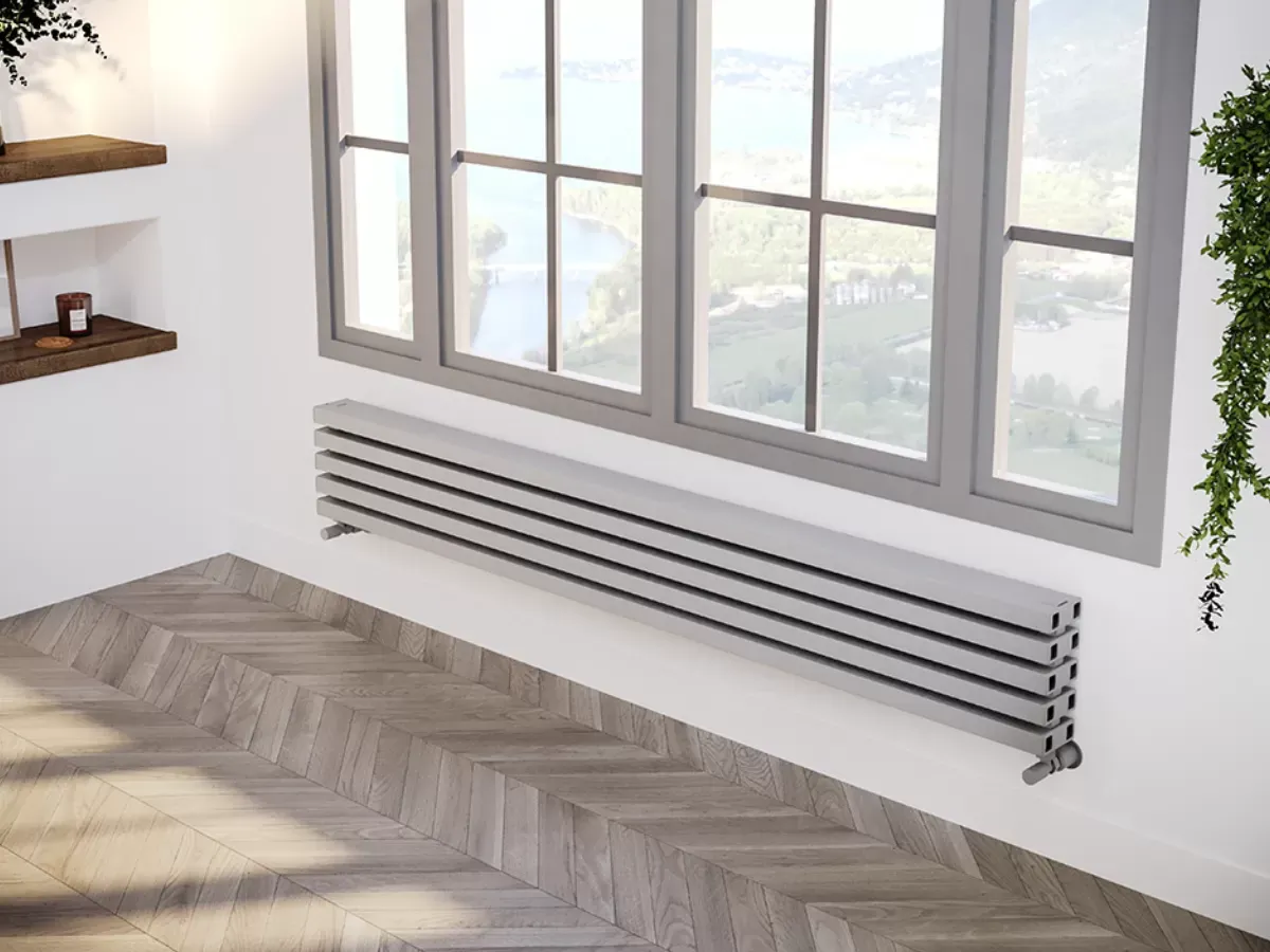 ALUMINUM HORIZONTAL RADIATOR LAPIS HRZ inaltimea 800 mm. latimea 311 mm. negru mat