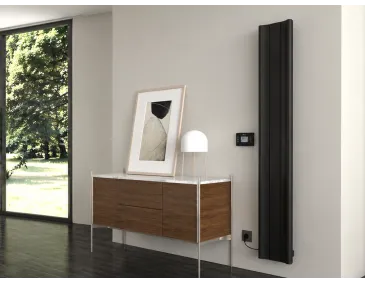 Radiator electric de design CARISA, colecția BOREAS B, 1800x276 mm, NEGRU