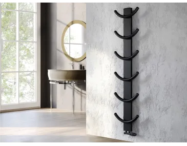 Uscător de prosoape de design LOJIMAX colecția OXY 1000x400 mm, Negru