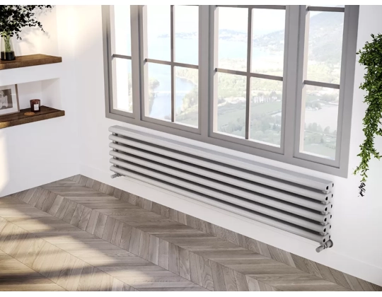 ALUMINUM HORIZONTAL RADIATOR RETRO HRZ inaltimea 800 mm. latimea 280 mm. negru mat