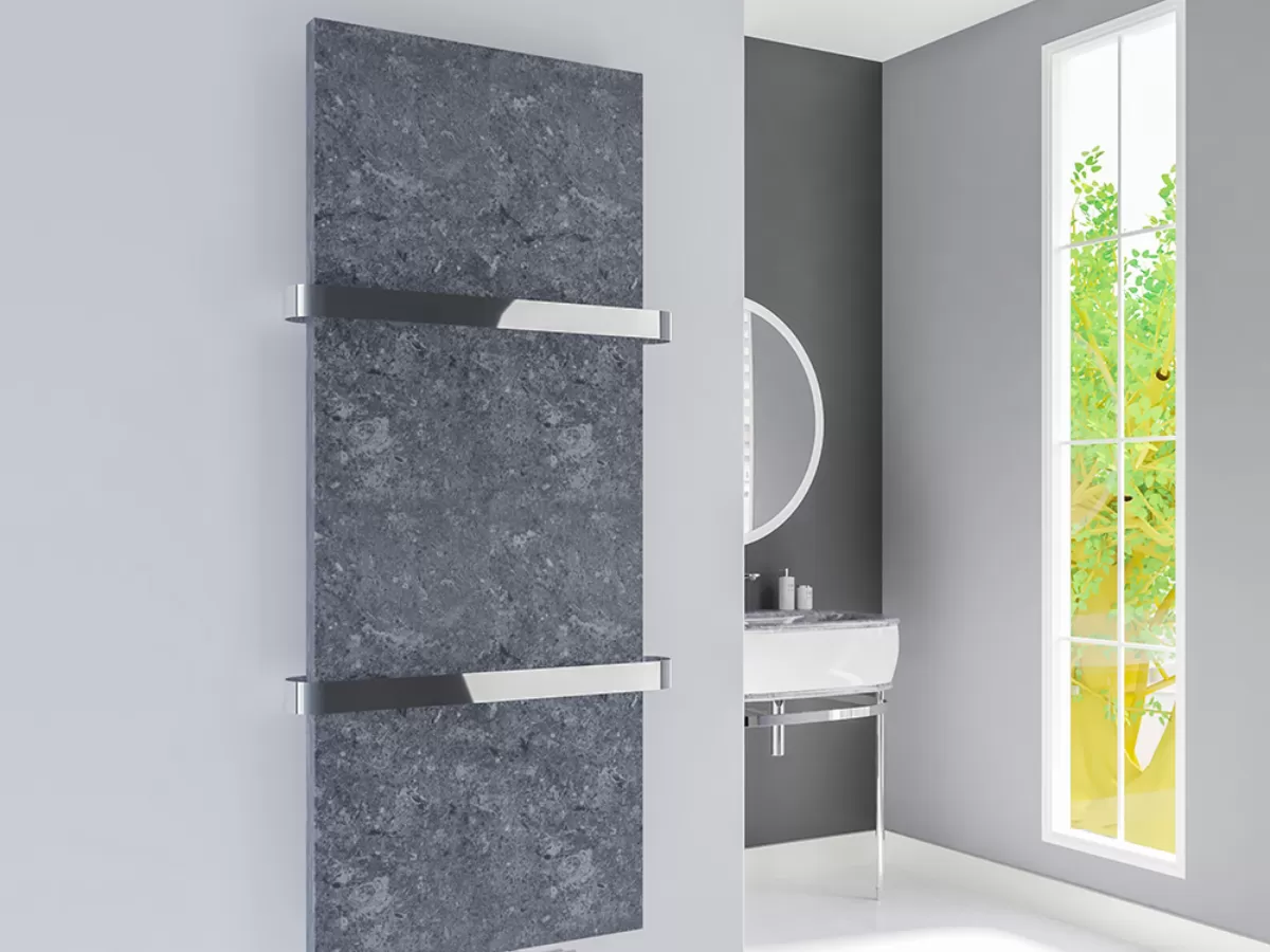 Uscător de prosoape decorativ LOJIMAX, colecția NOSSA Lățime 608 mm. Înălțime 500 mm. alb mat