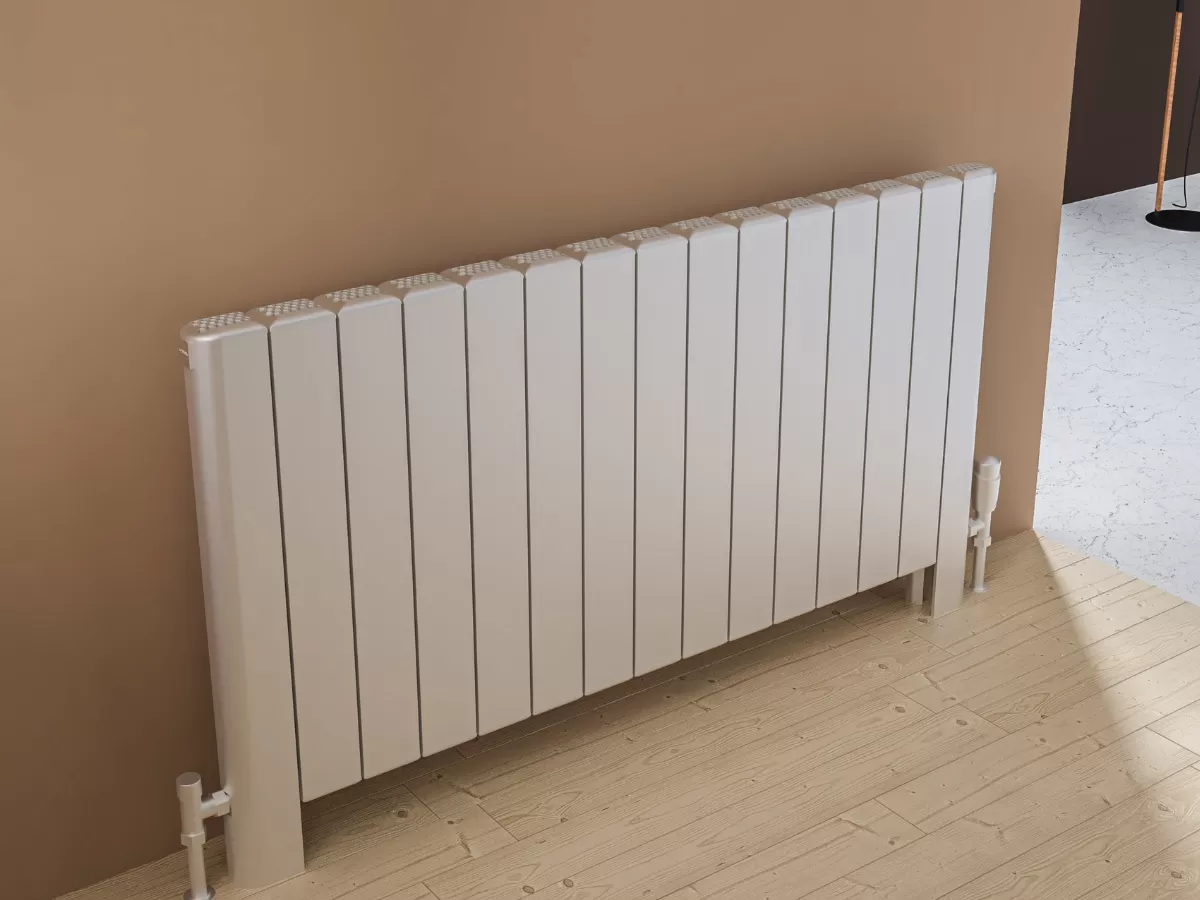 FLOOR STANDING ALUMINUM RADIATOR NIORA LUX inaltimea 300 mm. latimea 244 mm. negru mat