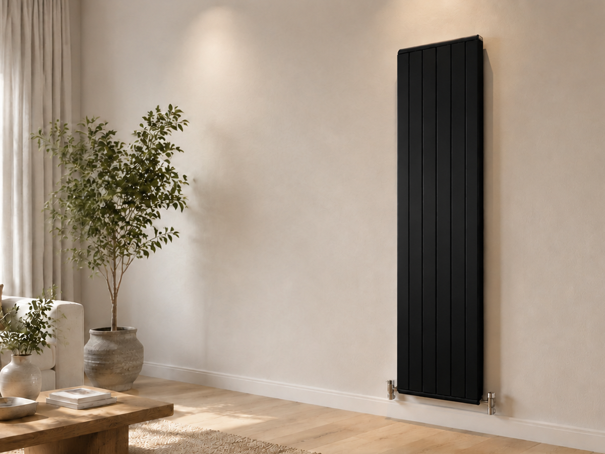 Calorifer decorativ CARISA, colecția BUTTERFLY, 1800x236 mm, NEGRU