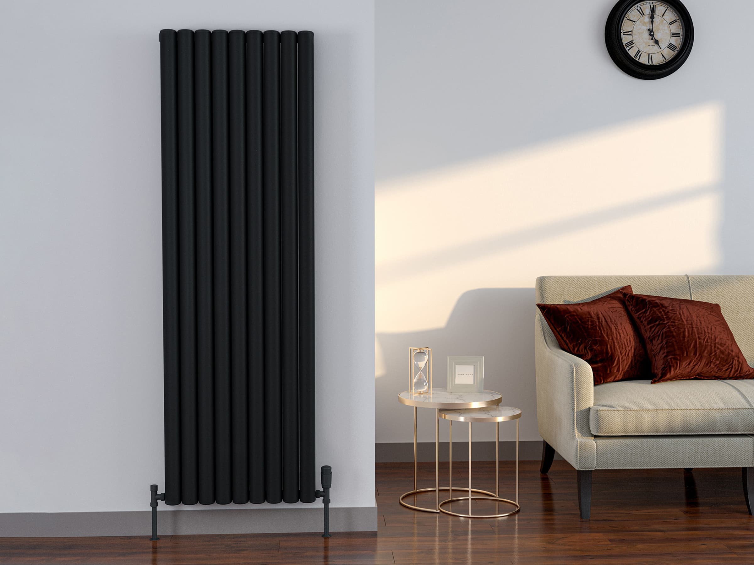 Calorifer decorativ LOJIMAX, colectia  VOLE inaltimea 500 mm. latimea 316 mm. negru mat