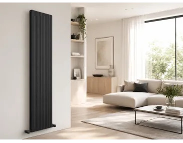 Calorifer decorativ CARISA, colecția MONZA DOUBLE, 1800x470 mm, NEGRU