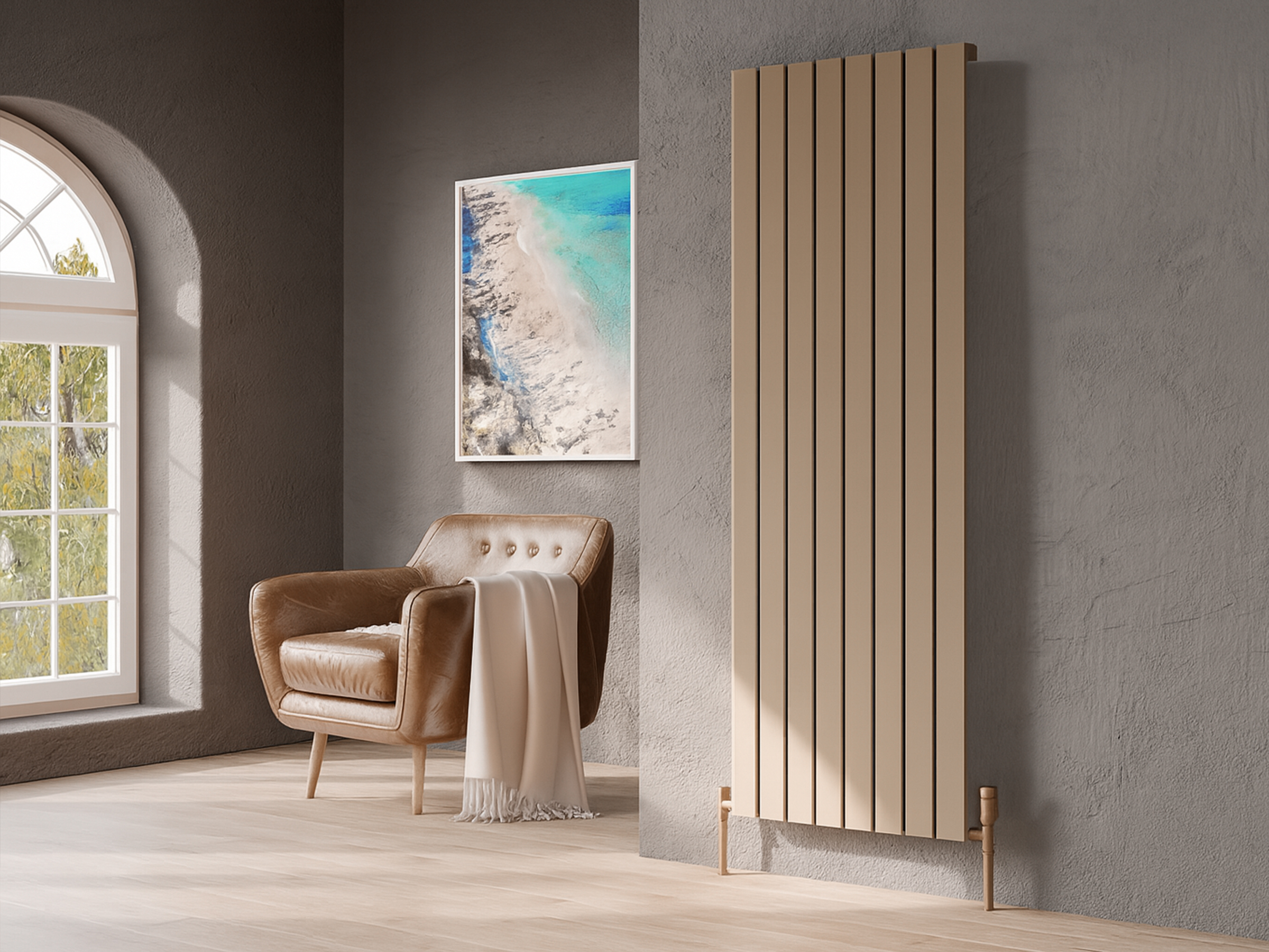 Calorifer decorativ LOJIMAX, colectia  ROYAL высота 1200 mm. ширина 1254 mm. RAL mat kiwi