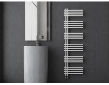 Uscător de prosoape de design CARISA, colecția TERRA, 1296x500 mm, ALB