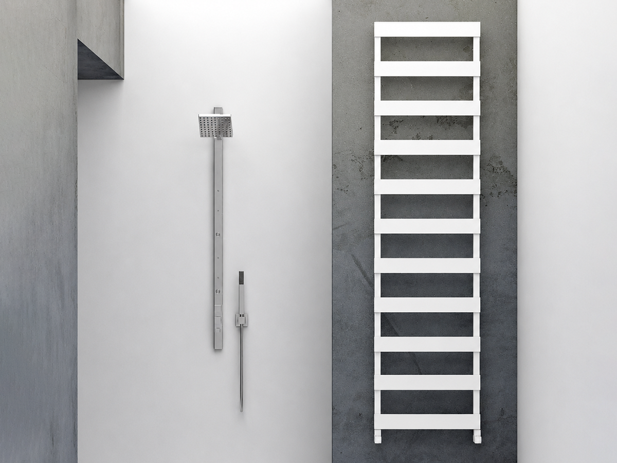 Uscător de prosoape de design CARISA, colecția NINOVA BATH, 1180x500 mm, ALB
