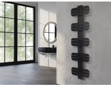 Uscător de prosoape de design LOJIMAX colecția DOSIA 1450x500 mm, Negru
