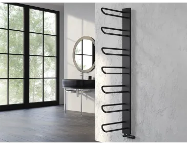 Uscător de prosoape de design LOJIMAX colecția PRUSIAS 1600x400 mm, Negru