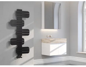 Uscător de prosoape de design LOJIMAX colecția BAMITO 1070x500 mm, Negru