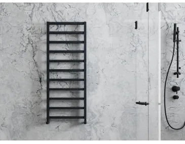 Uscător de prosoape de design CARISA, colecția BURTON, 760x480 mm, NEGRU