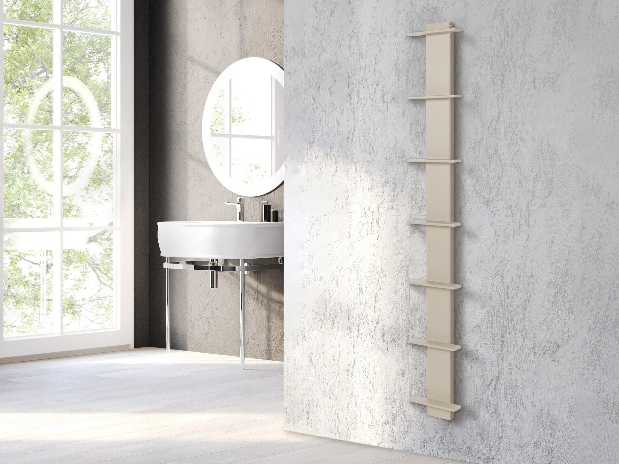 Uscător de prosoape decorativ LOJIMAX, colectia СARETTA inaltimea 1675 mm. latimea 250 mm. RAL luciu Lemon