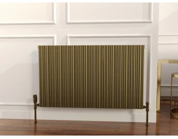 Calorifer decorativ LOJIMAX colecția BAMBOO DOUBLE 600x959 mm, Bronze Matt Anodising