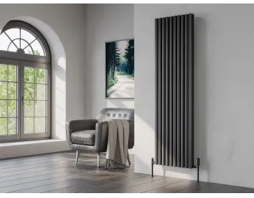 Calorifer decorativ LOJIMAX colecția BELLA DOUBLE 2000x404 mm, Negru