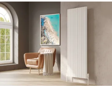 Calorifer decorativ LOJIMAX colecția BAMBOO DOUBLE 1400x479 mm, Alb
