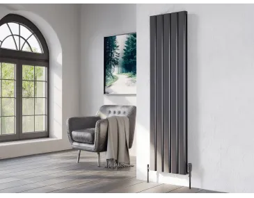 Дизайнерский радиатор LOJIMAX коллекция DIAMOND DOUBLE 1800x496 мм, Антрацит 
